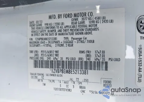 2014 Ford Mustang V6 from USA, damaged, VIN 1ZVBP8EM8E5213381